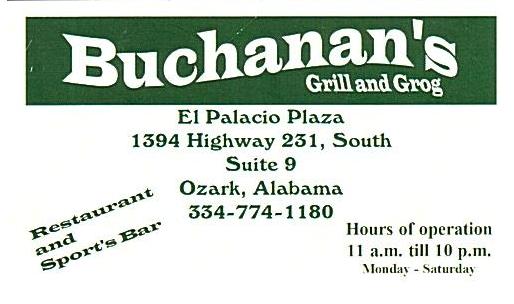 Buchanan's Gril 334.774.1180